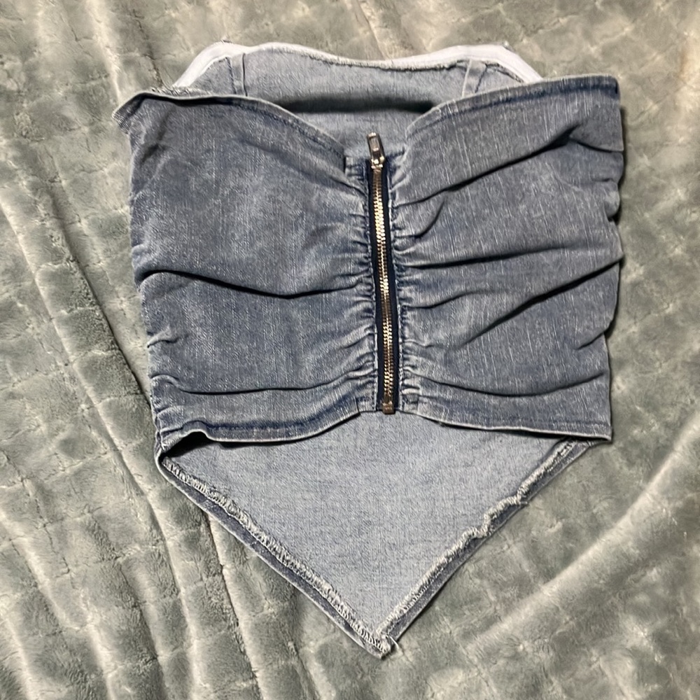 Tube top shirt blue - Picture 5 of 6
